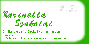 marinella szokolai business card